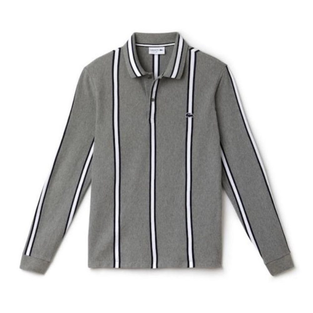 Lacoste long sleeve grey polo NWOT
